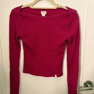 Urban Outfitters BDG Boatneck Fuschia Top